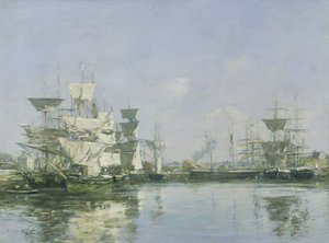 Povodí v Deauville, c.1880-85 od Eugene Louis Boudin