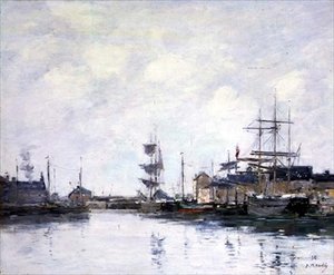 Povodí ve Fecamp od Eugene Louis Boudin