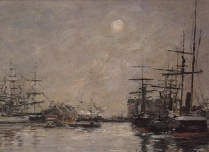 Povodí Barre, Le Havre od Eugene Louis Boudin