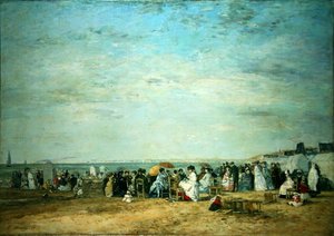 Pláž od Eugene Louis Boudin