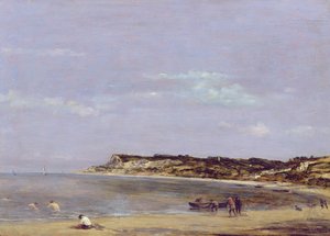 Pobřeží v La Heve, 1856 od Eugene Louis Boudin