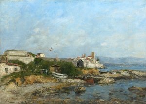 Opevnění v Antibes, Francie, 1893 od Eugene Louis Boudin