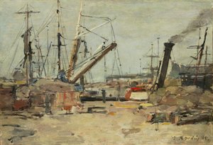 Trawlers, 1885. od Eugene Louis Boudin