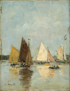 Návrat lodí od Eugene Louis Boudin