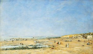 Trouville, Celkový pohled na pláž; Trouville, Celkový pohled na pláž, 1890 od Eugene Louis Boudin