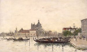 Benátky, Molo od Eugene Louis Boudin