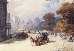 Kutsche in einer Londoner Straße