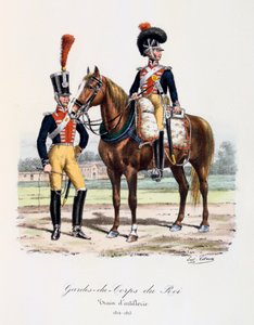 Královi osobní strážci, dělostřelecký vlak, 1814-15 od Eugene Titeux