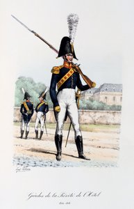 Stráže hotelu Prevote, trubač, 1814-16 od Eugene Titeux