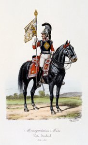 Černí mušketýři, standardní nositel, 1814-15 od Eugene Titeux