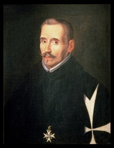506 131-0795275/1 Portrét Lope Felixe de Vega Carpio (1562-1635) c.1630 (olej na plátně) od Eugenio (attr. to) Caxes