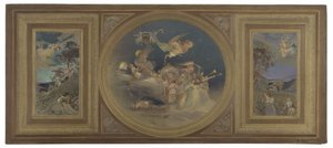 Skizze für den Speisesaal des Hôtel de Ville de Paris: Allegorische Decke, ca. 1891 von Eugène-Martial Simas