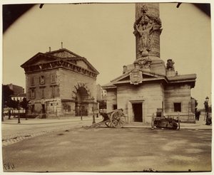 Bývalá trůnní bariéra (mýtný pavilon a sloup) od Eugène Atget