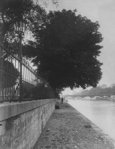 Pohled na Pont des Arts z Terre-Plein Pont Neuf, 1911 od Eugène Atget