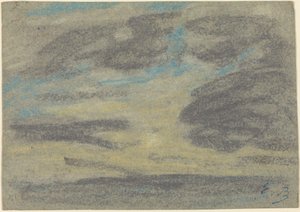 Mraky nad mořem od Eugène Boudin
