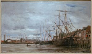Přístav s plachetnicemi od Eugene Louis Boudin