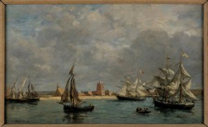 Přístav Camaret od Eugene Louis Boudin