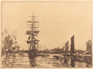 Výhled na moře od Eugène Boudin