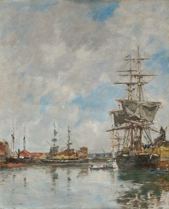 Dok v Deauville od Eugène Boudin
