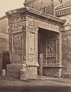 Oblouk argentari, zasazený proti kostelu San Giorgio al Velabro, 1848-52.