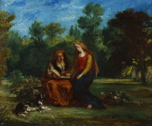 Vzdělávání Panny Marie od Eugène Delacroix