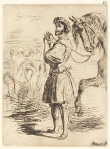 Pán z doby Františka I. Un Seigneur de temps de François Ier, 1833. od Eugène Delacroix