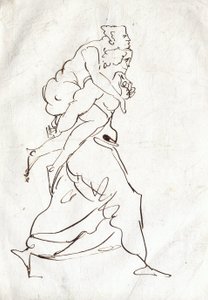 Aeneas a Anchises od Ferdinand Victor Eugene Delacroix