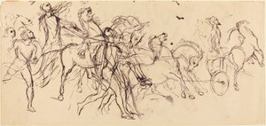 Vozatajové (na zadní a zadní stranu) od Eugène Delacroix