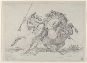 Srážka maurských jezdců, 1834., 1834. od Eugène Delacroix