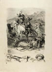 Boj mezi Giaourem a Pašou od Eugène Delacroix