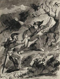 Faust a Mefistofeles na Blocksbergu od Ferdinand Victor Eugene Delacroix