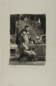 Faust ve své pracovně, od Faust od Eugène Delacroix