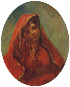 Poloviční postava marocké ženy od Eugène Delacroix