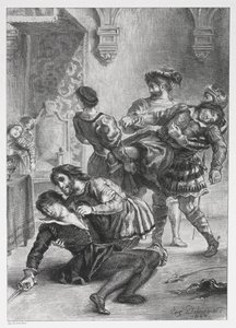 Hamlet: Smrt Hamleta od Eugène Delacroix