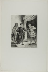 Hamlet a Guildenstern, deska 6 z Hamleta od Eugène Delacroix