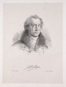 Ilustrace k Faust: Frontispis - Portrét Johanna Wolfganga von Goethe od Eugène Delacroix