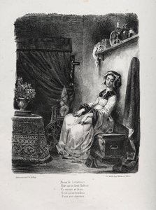 Ilustrace pro Faust: Markétka s kolem od Eugène Delacroix