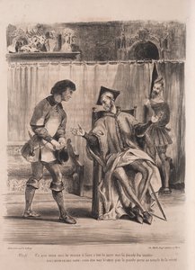 Ilustrace k Faustovi: Mefistofel přijímá školáka od Eugène Delacroix