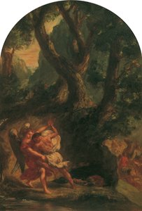 Jacob zápasí s andělem od Eugène Delacroix