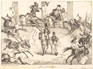 Lekce voltiže (jízda na triku) od Eugène Delacroix