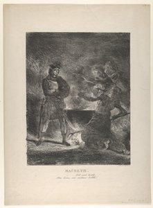 Macbeth Consulting the Witches, 1825, 1825. od Eugène Delacroix