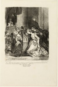 Markéty v kostele, od Fausta od Eugène Delacroix