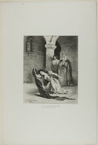 Oféliina píseň, deska 12 z Hamleta od Eugène Delacroix