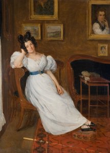 Portrét Madame Simon, 1850. od Eugène Delacroix