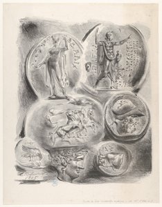 Studie sedmi řeckých mincí, 1825., 1825. od Eugène Delacroix
