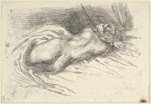 Studie o ženě při pohledu zezadu, 1833., 1833. od Eugène Delacroix