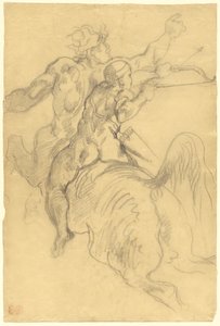 Achillova výchova od Eugène Delacroix