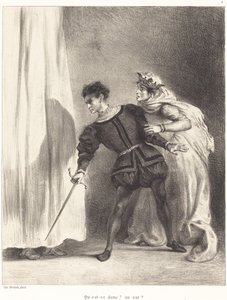 Vražda Polonia (akt III, scéna IV) od Eugène Delacroix