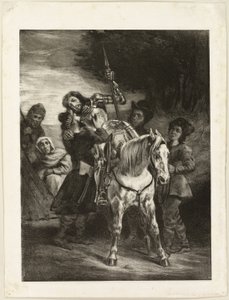 Zraněný Goetz v péči Čechů od Eugène Delacroix
