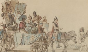 Divadelní soubor na cestě, 1818. od Eugène Delacroix